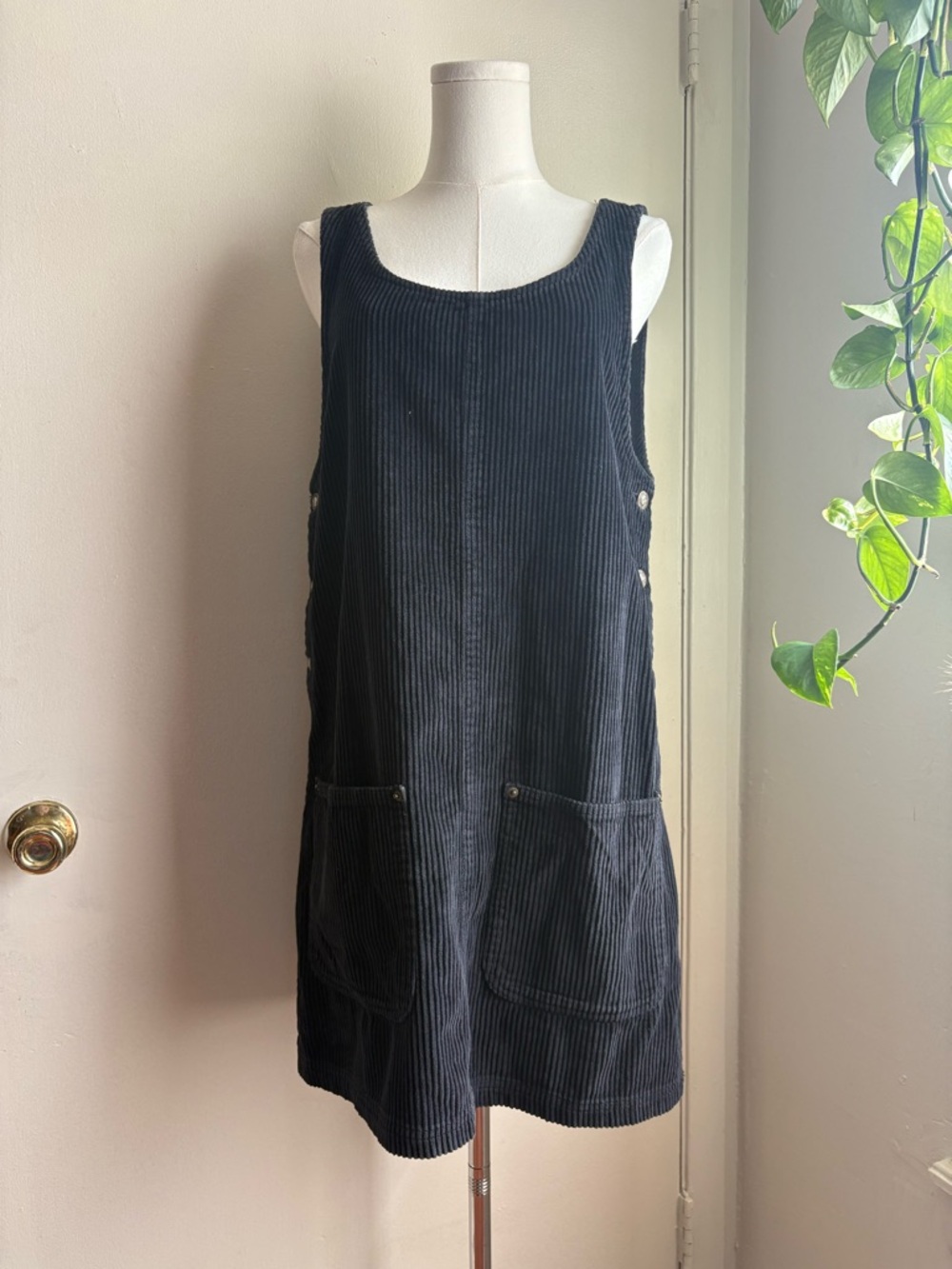 express vintage noir corduroy jumper dress